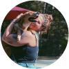 Megan Roberts and Dog
